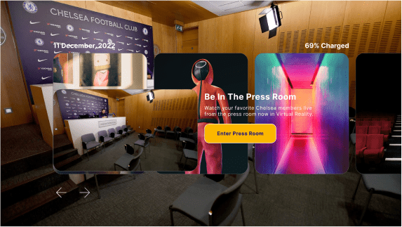 image showing the inside of the vr stadium