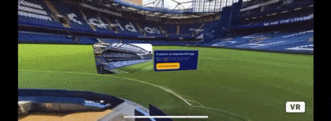gif showing tour of the VR stadium